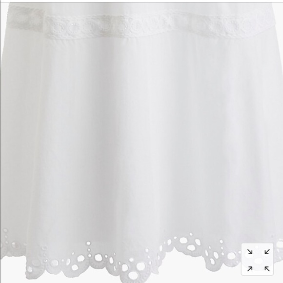 J. Crew scoopneck midi dress organic cotton M wht - Picture 7 of 7